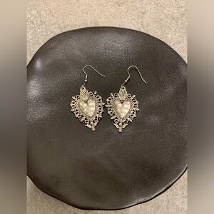 Large Sacred Heart Earrings